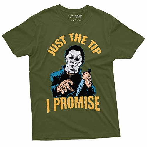 Silver Lake T-shirts Horror Movie Halloween T-Shirt Just The Tip I Promise Scary Outfit Myers Tee4