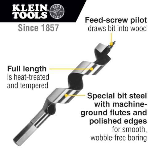 Mèche hélicoïdale anti-déviation Klein Tools 53404 pour perçage net 7/8"