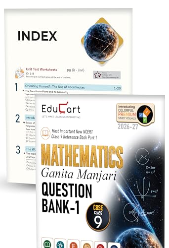 Image of Educart CBSE Class 9 Question Bank 2027 Bundle of 2 Books | New NCERT Based Reference & Guidebook for 2026-27 | Science Exploration & Mathematics Ganita Manjari Part 1 With Pull-Out Worksheets