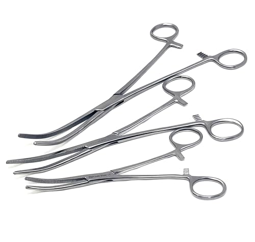Set of 3 Pean Hemostat Forceps Curved 6