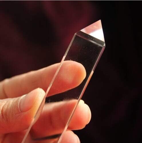 Miniatura 2 de 3.95" 4 caras estilo Vogel Natural Clear Quartz Crystal Point 1.98 oz lleno de textura