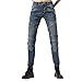 Women Street Motorcycle Riding Pants Motocross Racing Protective Jeans with Knee Hip Pads (M(30)=Waist 31.5
