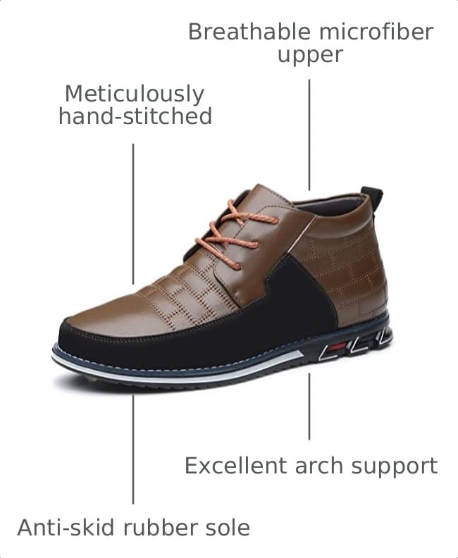 Image of COSIDRAM Mens Casual Shoes Fashion Sneakers Dress Shoes for Men Walking Shoes Business Office Comfort Loafers