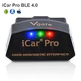 Vgate iCar Pro Bluetooth 4.0 (BLE) OBD2 Fault Code Reader OBDII Code Scanner Car Check Engine Light for iOS/Android
