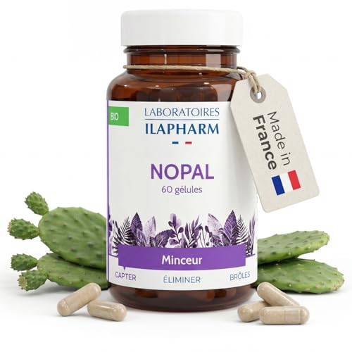 Laboratoires Ilapharm NOPAL BIO - Coupe Faim Puissant et Efficace - Nopal Extra Fort Minceur - Perte de Poids - 60 Gélules Végétales Bio