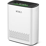 KNKA Purificatore d’aria HEPA, CADR 300 m³/h, fino a 80 m², Rimuove fino al 99,97% di polvere, pollini e odori, Sensore qualità dell’aria, Modalità automatica e notte, Ideale per fumatori e animali