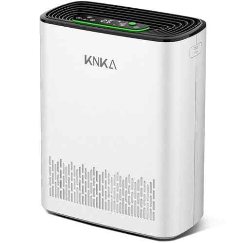 KNKA Luftreiniger Air Purifier HEPA Filter, CADR 300 m³/h, für Räume bis 80 m², entfernt 99,97% Staub, Pollen & Gerüche, mit Smart Sensor, Auto- & Schlafmodus, ideal für Raucher & Haustiere (APH3000)