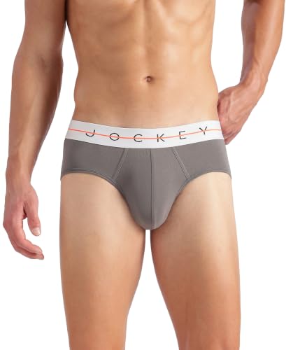 Image of Jockey NY15 Men Super Combed Cotton Elastane Stretch Solid Brief with Ultrasoft Waistband