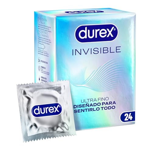 Durex Preservativos Invisible, Ultra Finos Extra Sensitivos, Pack 24 condones