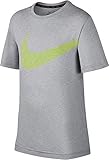 Angenehmer Tragekomfort Nike Kinder Breathe Trainingsshirt, grau, M - 137-147 cm