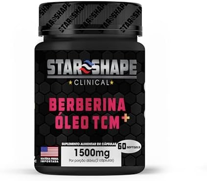 Berberina + Óleo Tcm - 1500mg - 60 Cápsulas - Star Shape