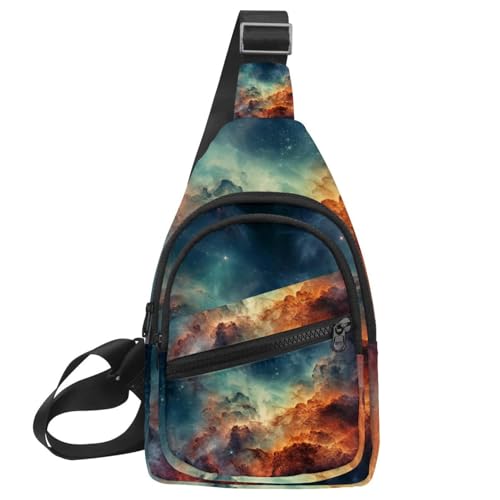 Bolso cruzado Stars Nebula: la solución ligera de 30x18x4cm para viajar sin peso de más