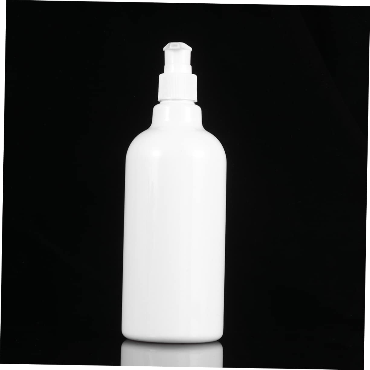 WOONEKY Dispenser Pratico da 500ml Pompa Bianca Set 4 Bottiglie Ricaricabili in Pet e Pp per Oli Essenziali e Gel Doccia per Uso DIY