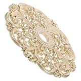 Matériau ps robuste : fabriqué en ps robuste, ce médaillon de plafond est conçu pour durer, offrant une durabilité et une fiabilité à long terme. médaillon de plafond pour la maison, décoration sculptée en plastique