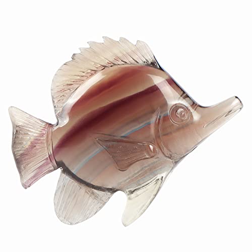 Figura de Pez Koi de Fluorita Amarilla 2.5"