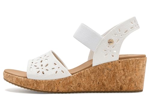 Skechers Skechers Women's Arch FIT Beverlee 2.0-Beach Bliss Wedge Sandal, White, 8