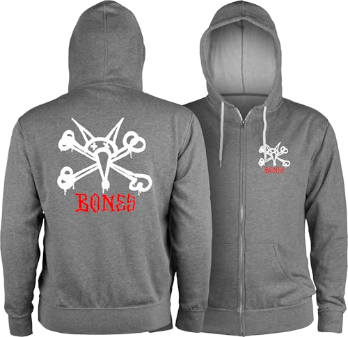 Sweat à capuche léger Powell Peralta thermique zippé gris chiné taille L