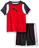 PUMA Baby' Two Piece Short and Tee Set, Puma Black, 12M