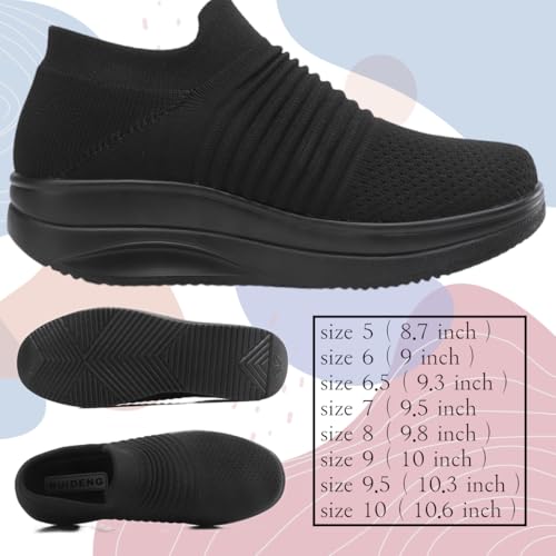 Image of Walking Shoes for Women Slip On Nurse Slip Resistant Work Sock Sneakers Food Service Platform Comfortable Weight Light