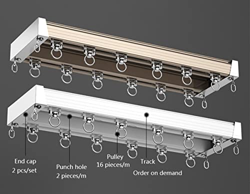 Rail de rideau silence double blanc pour habiller facilement un angle de mur