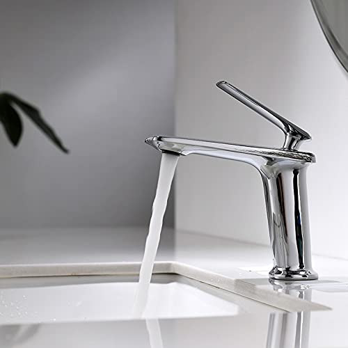 Robinet de lavabo eau chaude et froide avec mitigeur céramique précis