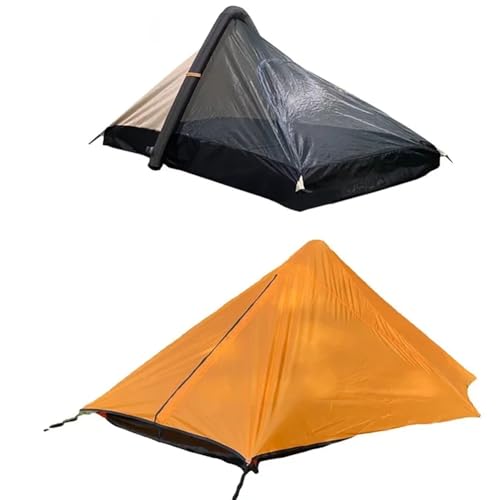 Tente de randonnée gonflable double couche pour bivouac en pleine nature