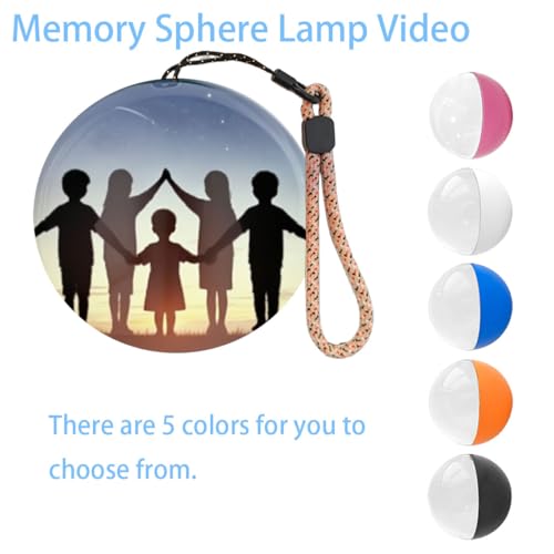 2026 New 2.7'' Memory Sphere Lamp, Memory Orb Ball, Video Crystal Balls, Wireless Floating Display for Videos & Pictures with Sd Card Slot, USB-C Rechargeable, for Personalized Gift (SD-Black) - Image 4