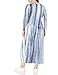 KENDALL + KYLIE Women's Regular Crewneck Maxi Dress with Front Slit, French Navy/Blush, 12-14