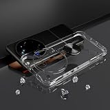Etui kompatybilne z Oppo Find X9 Ultra, podpórka pierścieniowa Crystal Clear Case Przezroczysta ochrona TPU Obrotowy pokrowiec na pierścionek 360 - Czarny pierścień