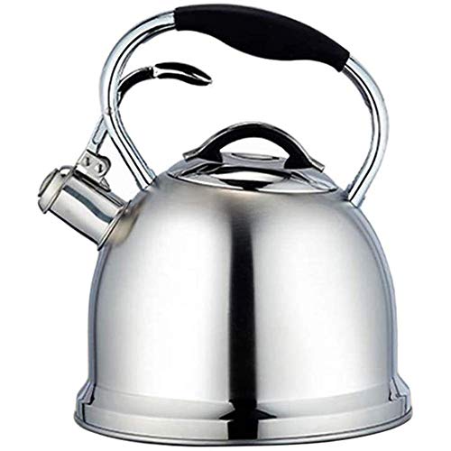 Pfeifkessel, Edelstahl-Teekannen mit Lebensmittelqualität, schnelles und gleichmäßiges Erhitzen mit großer Kapazität, universell für Gasherde,