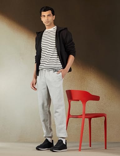 Image of Gap Men Embroidered Standard Fit Ankle Length Joggers