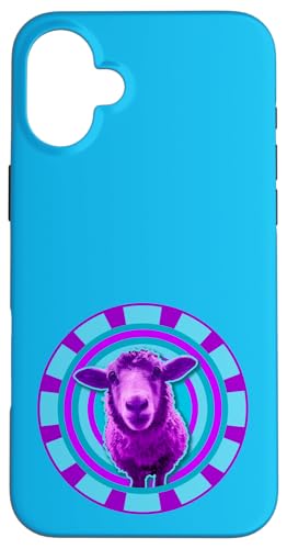 かわいい羊のごみ箱 ガーリーキット ラムラバー かわいいアートアニマル スマホケース iPhone 16 Plus 用