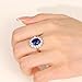 StiloVero Princess Diana Ring, 3.7ct Lab-Grown Blue Sapphire Rings for Women, Halo Gemstone Ring in 18K White Gold Plated Sterling Silver, Sapphire Engagement Rings for Women, Anniversary Birthday Gift for Her (8)