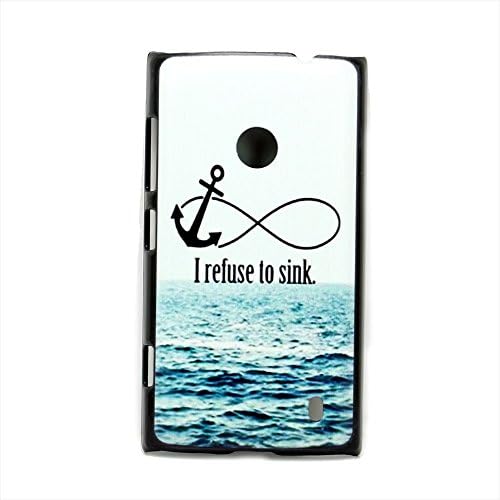 WEAPOWER(TM)New Brand For Nokia Lumia 520 Case I Refuse To Sink Sea Picture Skin Design Durable Plastic Hard Protective Mobile Phone Cover