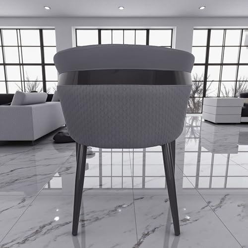 Image of The Attic AuraMax 6 Seater Dining Set,Steel Grey,Titanium & Cream,180Cms