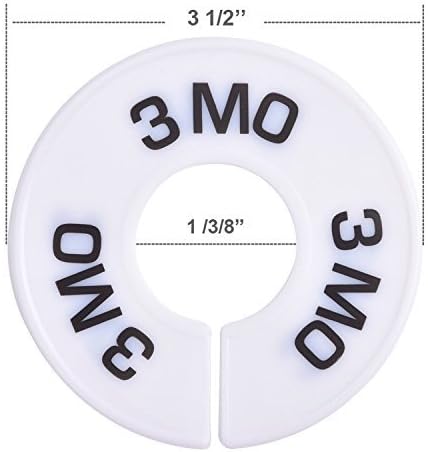 Miniatura 2 de Blulu Paquete de 10 divisores de tamaño de percheros redondos para ropa