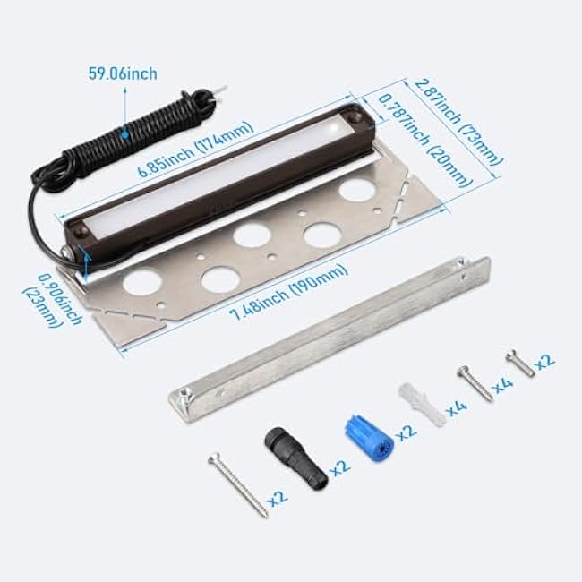 LEONLITE 8-Pack 7 Inch LED Hardscape Lighting, Update Retaining Wall Lights, LED Landscape Lighting, 12-24V AC/DC Paver Light Low Voltage, 3W/4W/5W Dimmable Outdoor Step Lights, 2700K Soft White, ETL