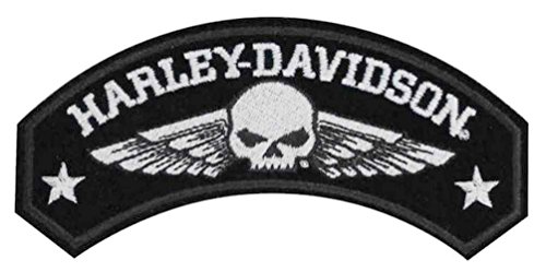 Harley-Davidson Embroidered Military Wings Rocker Emblem, 5 x 2.25 inch EM044753