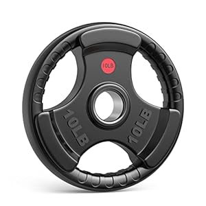 GIKPAL Weight Plates, 2-inch Olympic Weight Plates for Weight Lifting and Strength Training, Barbell Weight Set for Home Gym (10lb 25lb 35lb 45lb)
