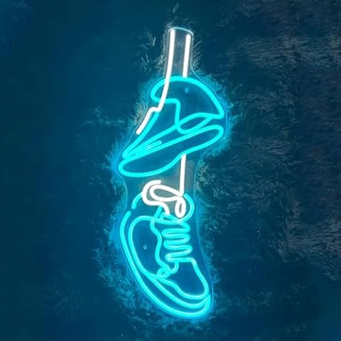 Sneakers Neon Sign For The Ultimate, Shoe Neon Sign, Sneaker Night Light Modern, Sports Shoe Decor, Sneaker Wall Art, Sneaker Wall Decor, 16.5"x6.4", Customizable Color Cover