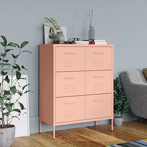 Susany Aparador Gabinete Cajón Gabinete Almacenamiento Armario Unidad para Comedor Sala de Estar 80x35x101,5 cm Acero