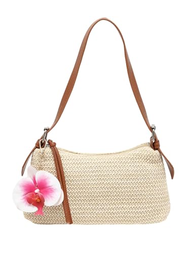 Image of Verdusa Women's Straw Woven Shoulder Bag Tote Handbag Summer Beach Purse Vacation Bags