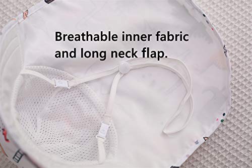 Baby Girls Wide Brim Sun Protection Hat UPF 50+,Foldable Baby Girl Boy Kids Sun Hat4