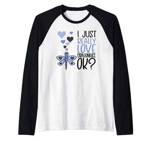 I Love Dragonflies OK Camiseta Manga Raglan