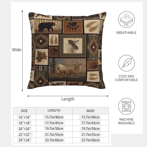 Housses de coussin imprimé animaux sauvages rétro salon 2x
