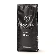 Dinzler Kaffeerösterei Espresso Roma 1kg | ganze Espressobohnen | Ideal für Siebträgermaschine & Vollautomat | Kräftiger Espresso | fantastische Crema