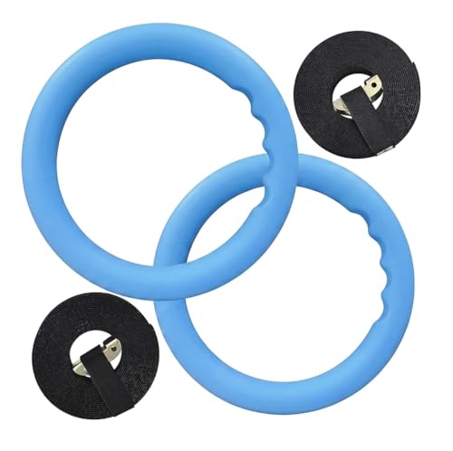 Image of Gymnastic ABS Rings with Heavy Duty Adjustable Strap Capacity with 14.5ft Adjustable Buckle Straps for Cross Fitness Functional Training for Home Gym Full Body Workout