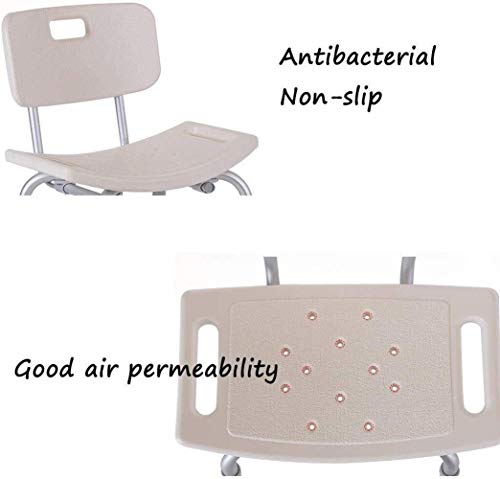 Tabouret de douche pour handicapés et personnes âgées à dossier - 4