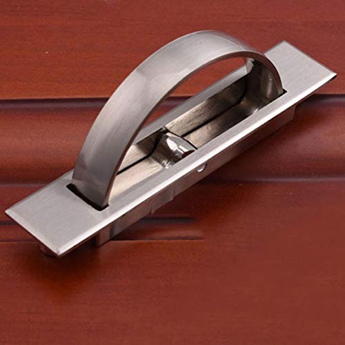 Daycount Pack Of 2 Invisible Cabinet Drawer Handle Rotating Zinc Alloy Hidden Grip Pulls Handles Hardware For Cabinet, Door, Wardrobe, Tatami And Drawer (Nickel) #TOP5