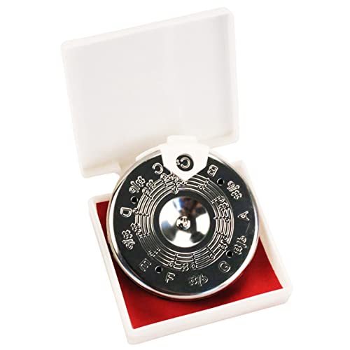 MEELYHOME 13 Tones Pitch Pipe Tuner C-C Note Selector Electric Guitar Tuner C-C Music Notes Instrument Tuning Device Easy to Use, Diameter 6.5cm, As Show